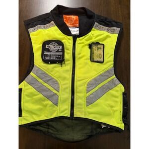 Icon Mil-Spec Mesh Motorcycle Safety Vest Neon Yellow Reflective Mens Regular